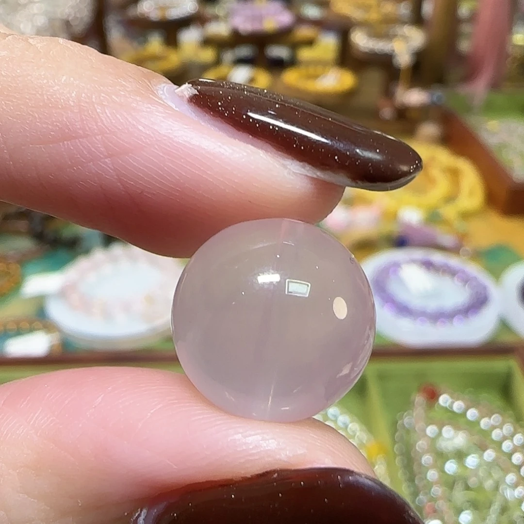 天***子水晶未镶嵌手链天然粉水晶单珠