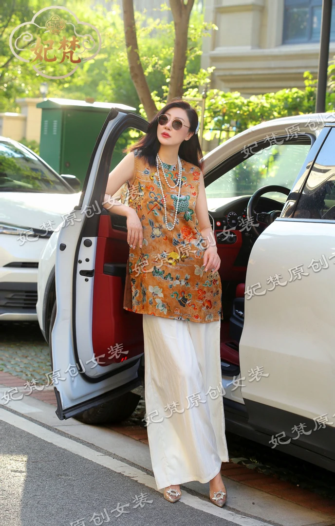 【福鲤】无袖新中式上衣复古立领宽松