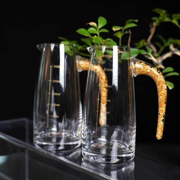 玺宴新款水晶切面高档轻奢金箔分酒壶分酒器300ML酒具