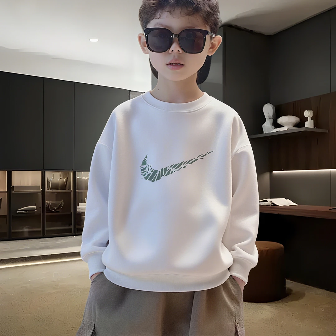奥莱专区丨童装卫衣男圆领宽松春秋季长袖T恤休闲套头打底衫