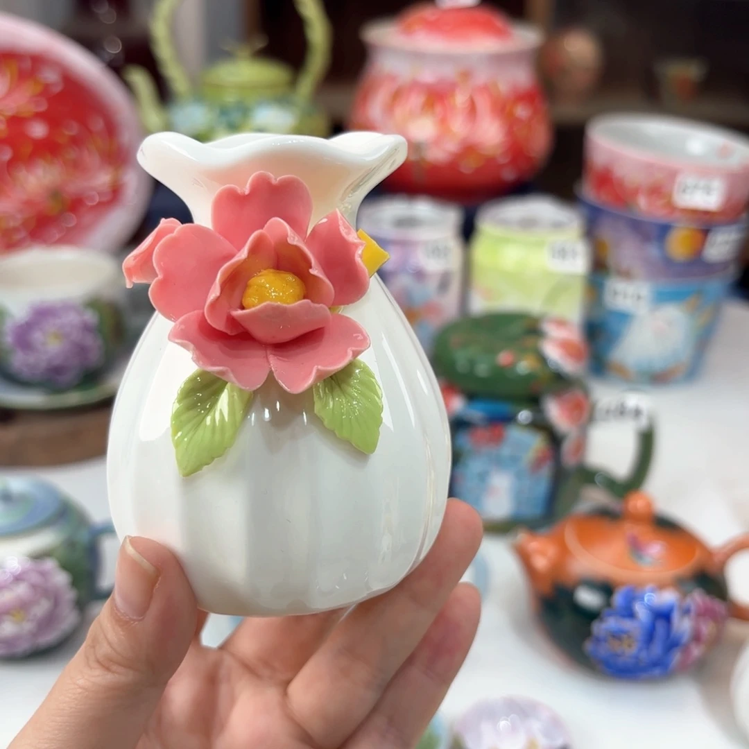 景德镇手绘高温釉下彩陶瓷茶具