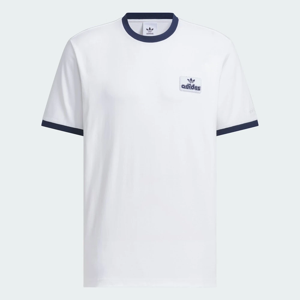 Adidas 夏季新款经典复古休闲风纯棉撞色运动短袖圆领T恤 JX2638