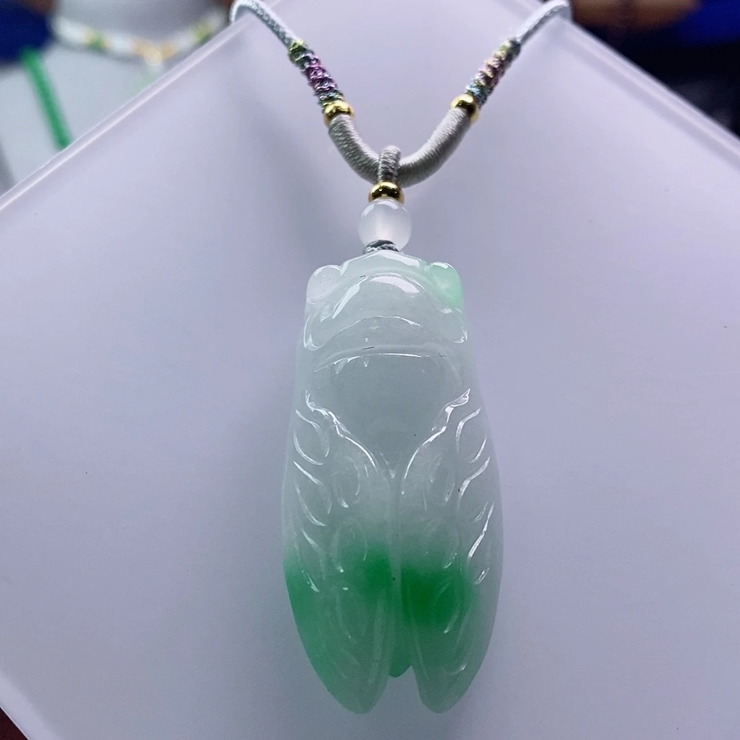 翡翠未镶嵌吊坠(赠链)