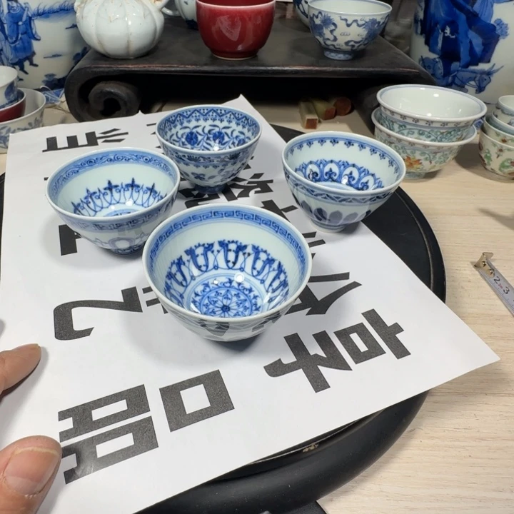 ༼***༽摆件青花花卉小小摆件