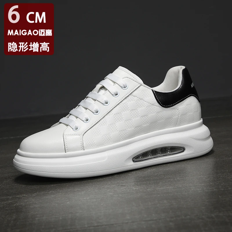 春夏百搭增高鞋男小白鞋软底休闲鞋男款韩版潮跑步鞋防滑耐磨厚底
