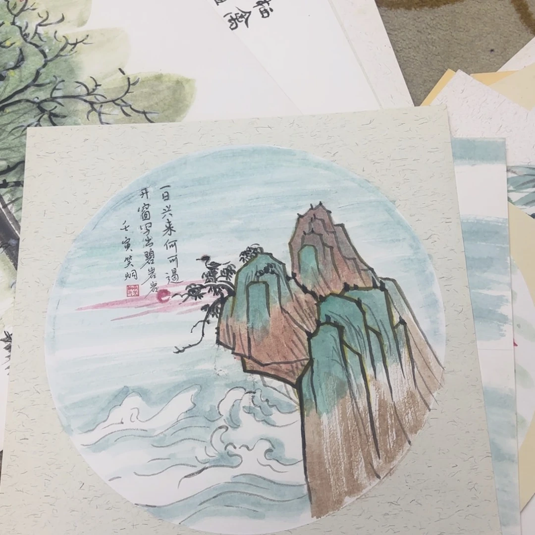 国画38-38卡纸作品童