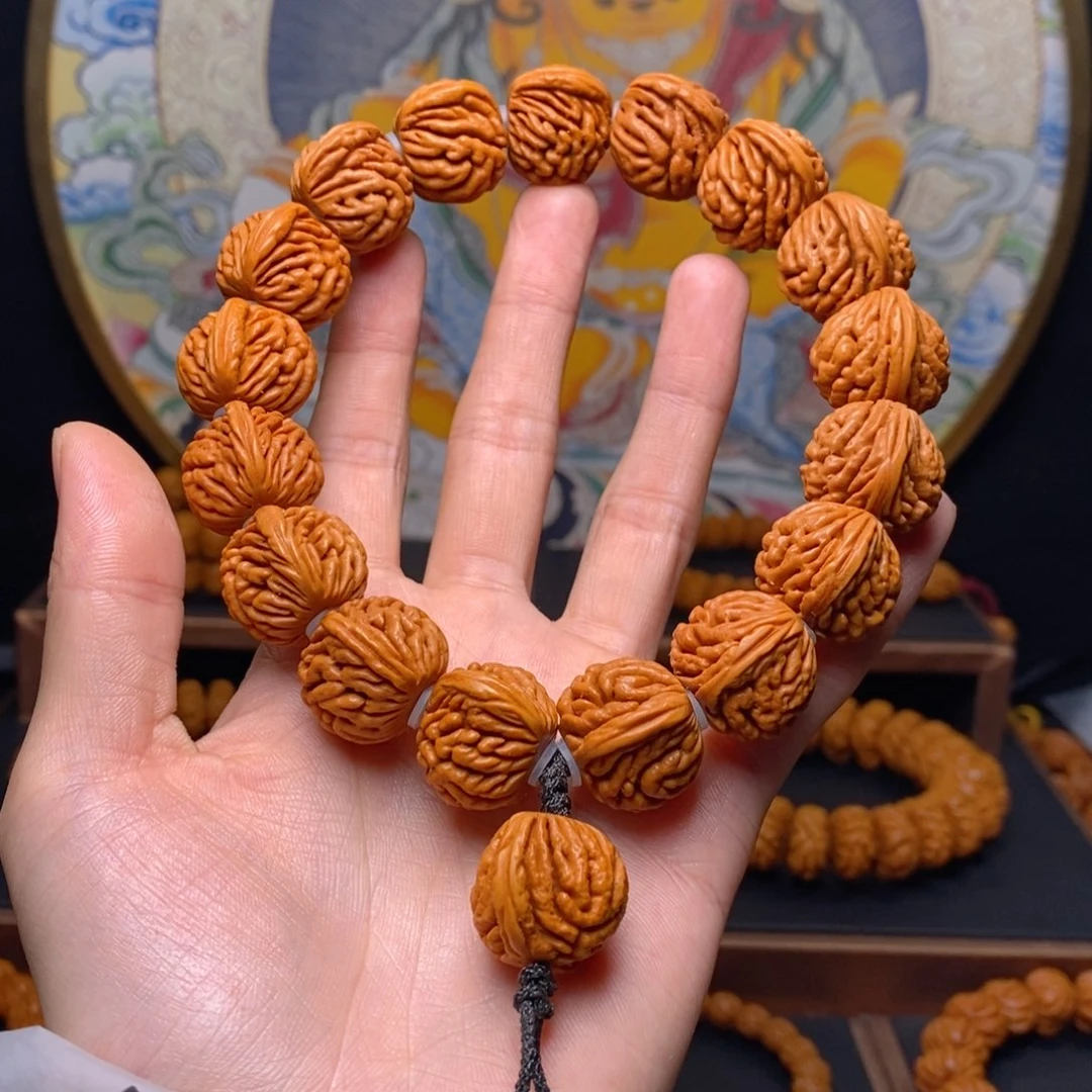 手串桃核龙纹桃核圆刺