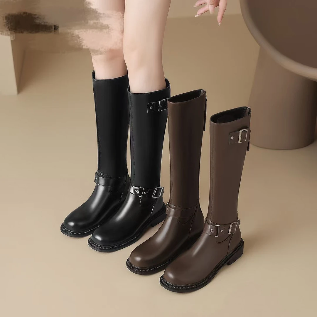 英伦风时髦高筒骑士靴471 02