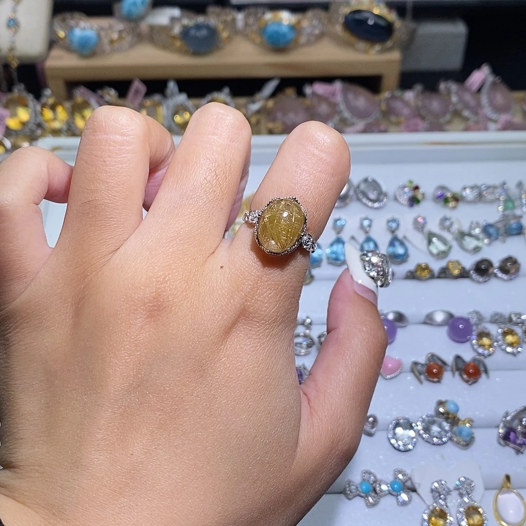 喜***多银S925镶嵌水晶戒指