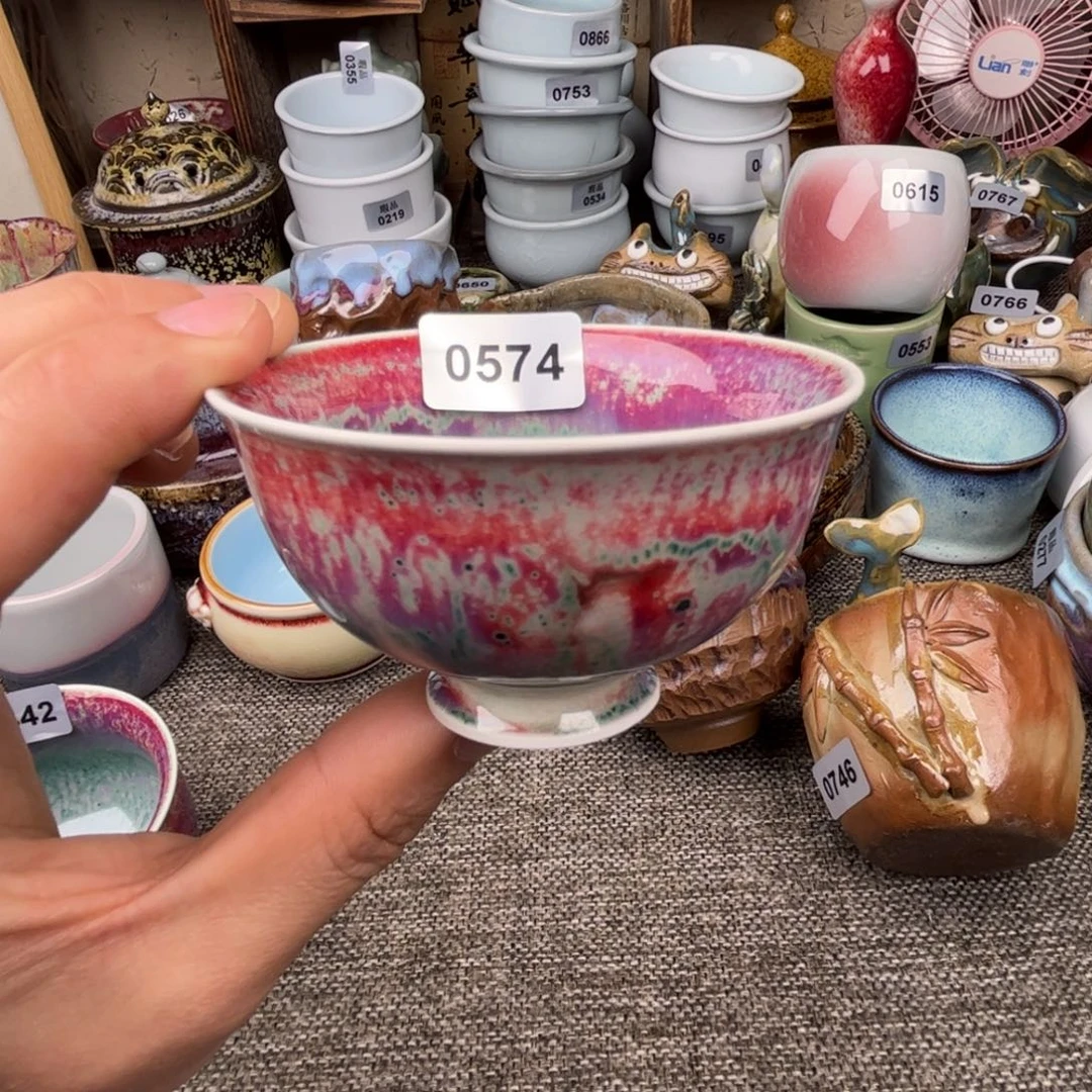 清****杯子钧瓷窑口自播原矿钧瓷
