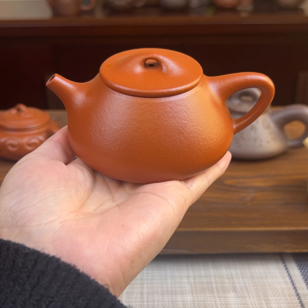 茶壶紫砂朱泥景州石瓢全手200cc