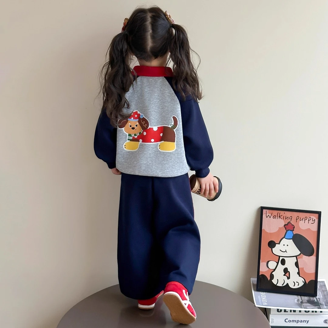 炸街女童卫衣套装秋装2025新款洋气时髦儿童女宝宝秋季运动两件套