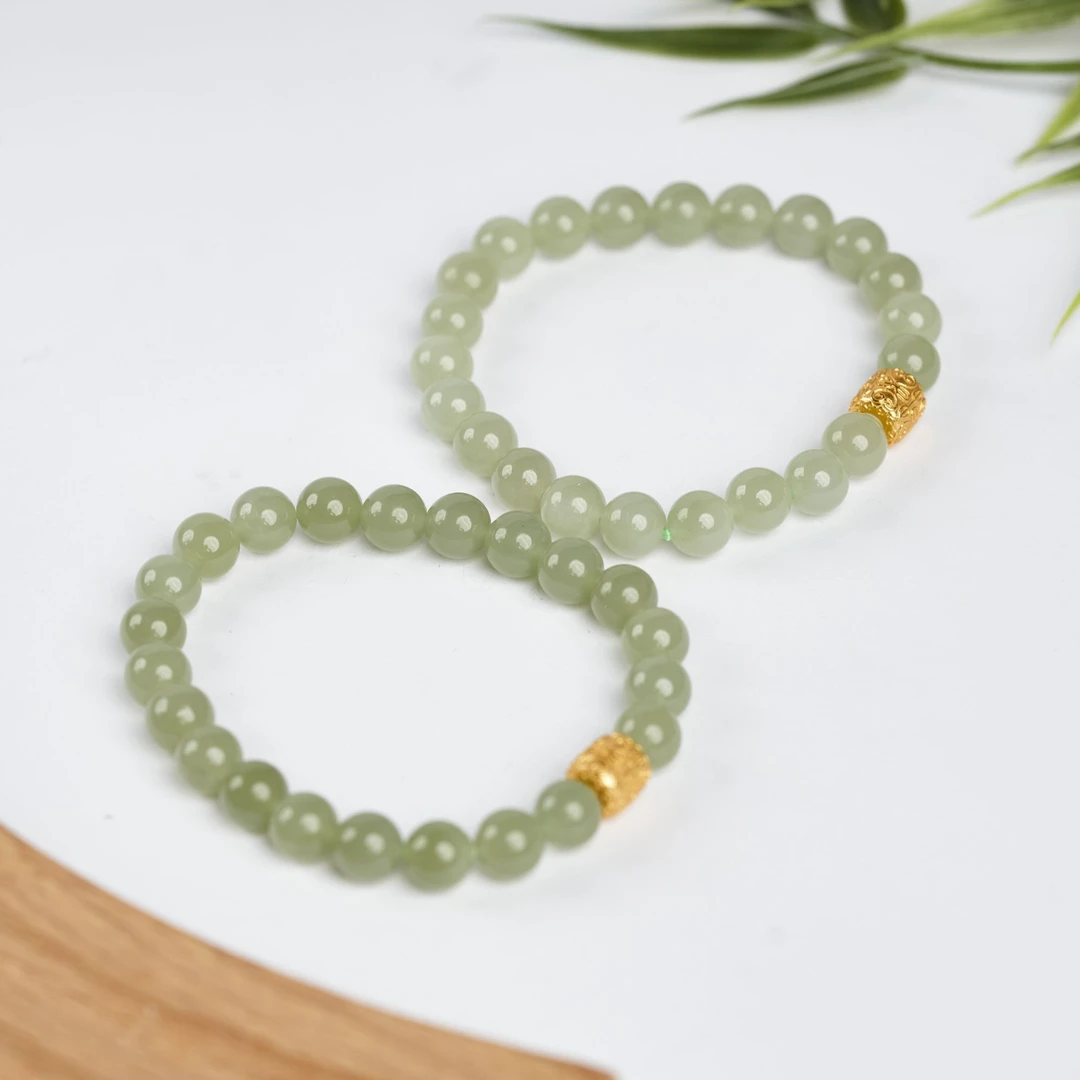 【展会限定】925银和田玉晴水手-约8mm 多样性发一 CAN060895