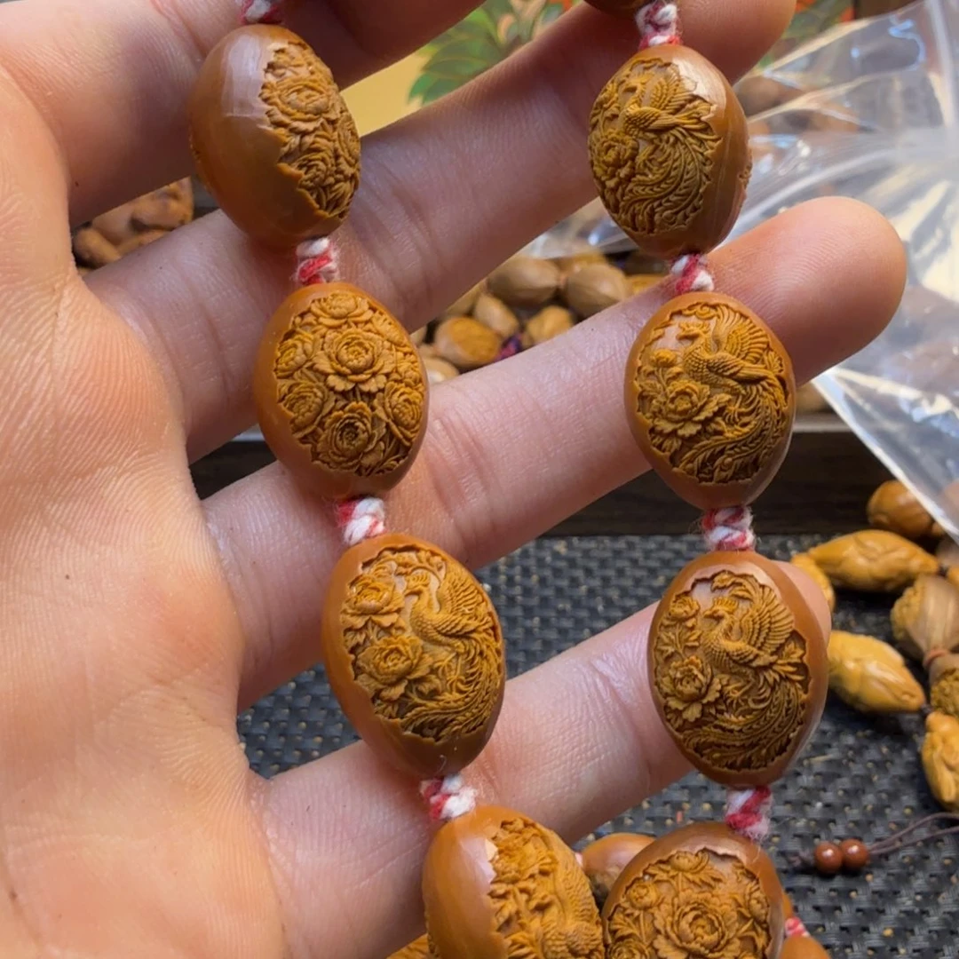 橄榄核手串/手链凤凰牡丹
