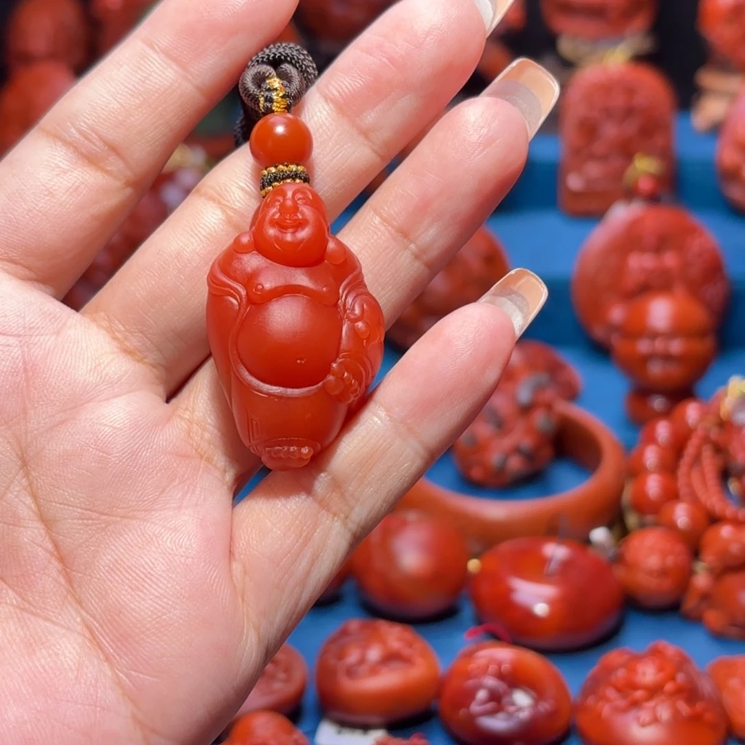 未镶嵌雕刻南红玛瑙