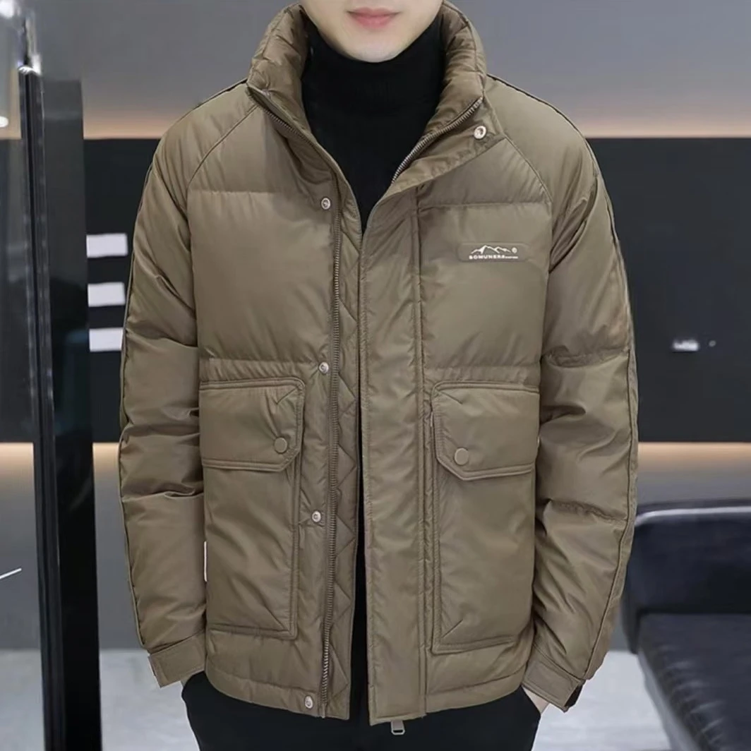 时髦厚款夹克冬季时尚百搭潮流连帽男装休闲夹克男士户外加厚