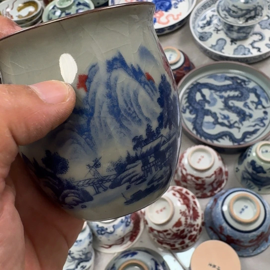 杯老陶泥万里山川公道杯