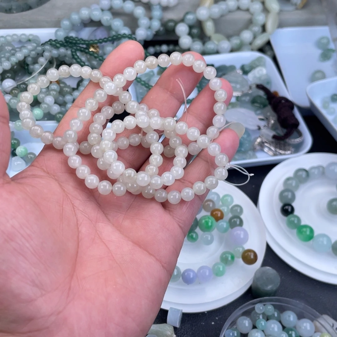 散珠翡翠天然缅甸翡翠珠子