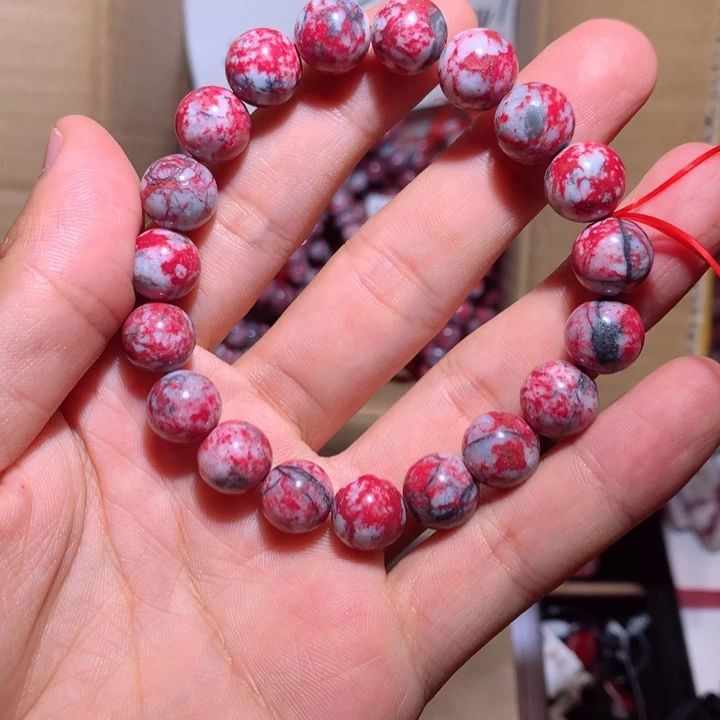 天然辰砂原石手串卡10