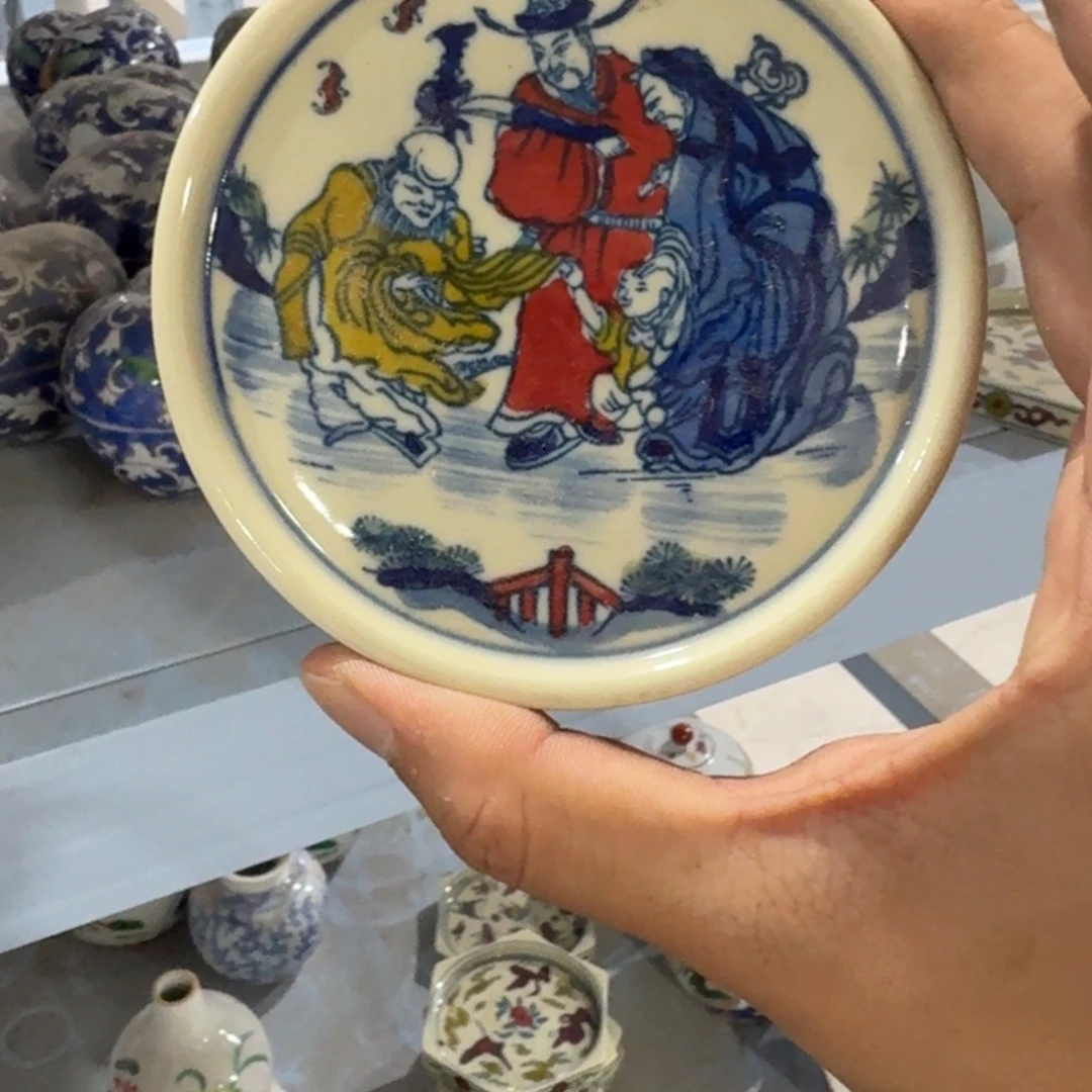 瓷片摆件手绘瓷器全部处理