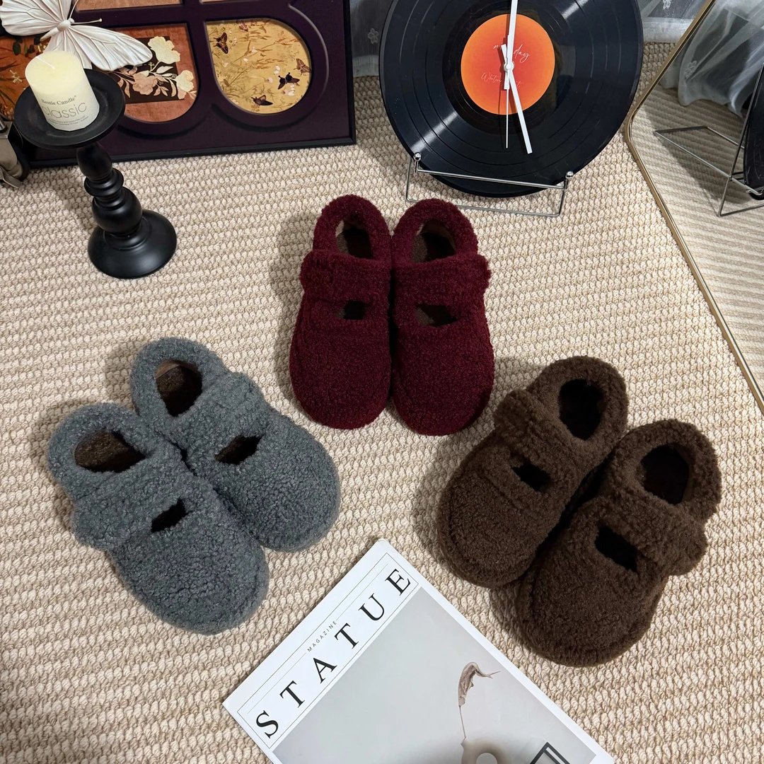 厚底加绒保暖厚底棉鞋女2025秋冬新款时尚百搭休闲风韩版棉鞋