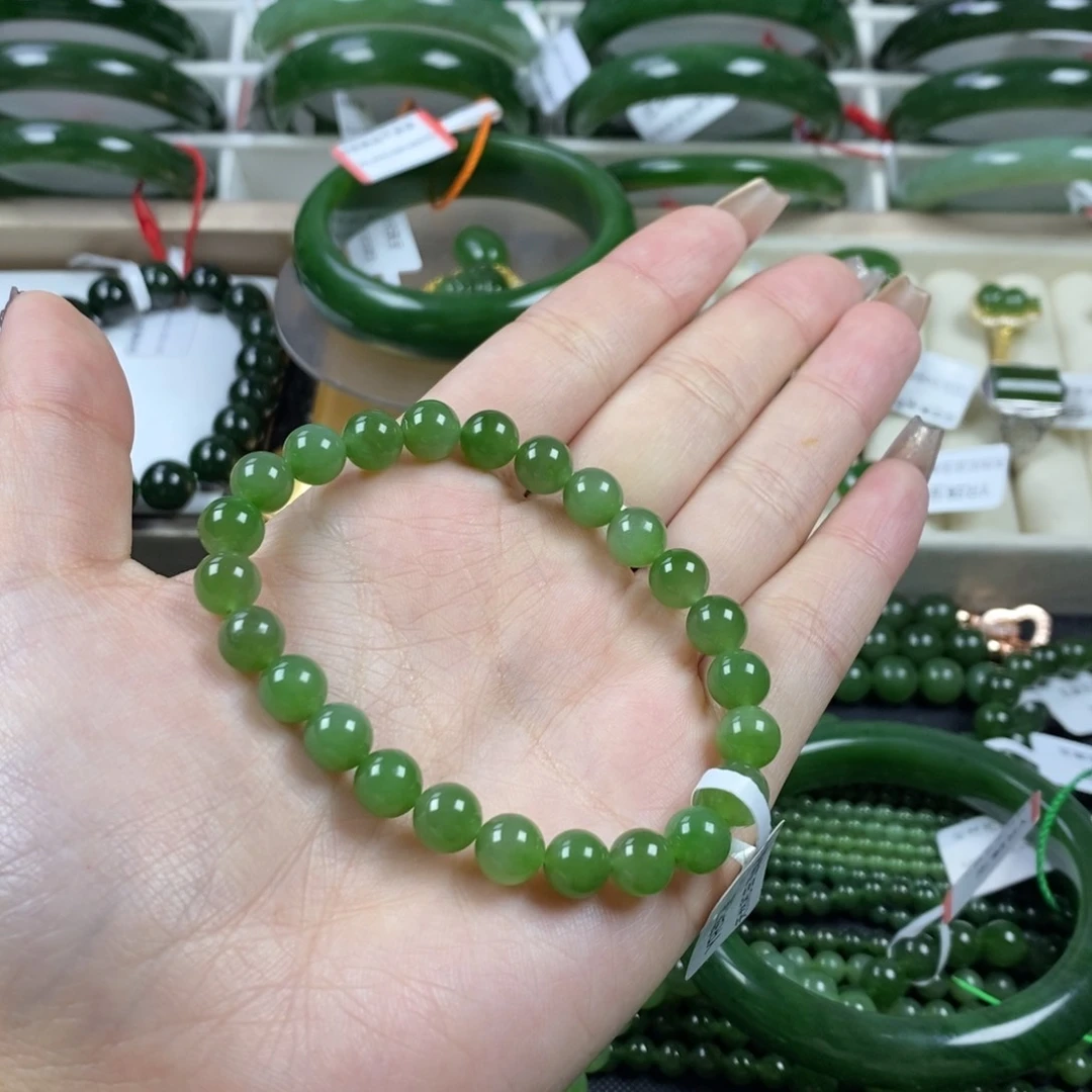 和田玉（碧玉）手串未镶嵌王*苏