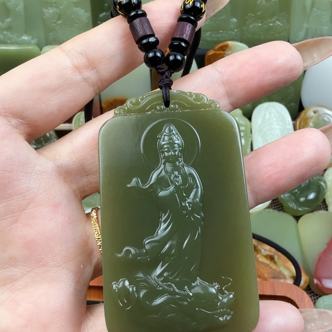 菠菜绿御龙观音牌