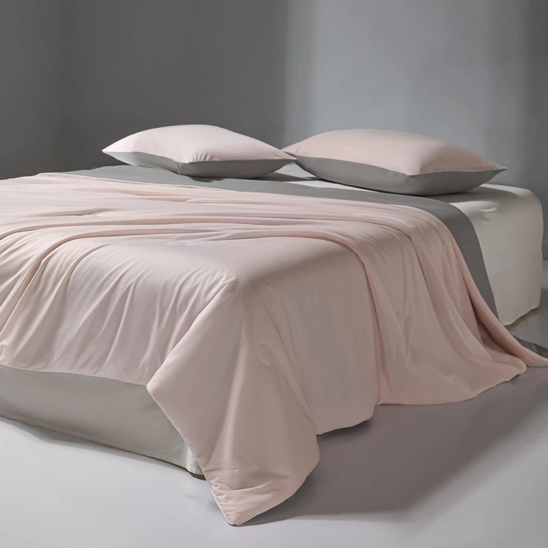 夏季薄被子可水洗裸睡冰丝夏凉被单人夏天双人空调被轻奢纯色凉感