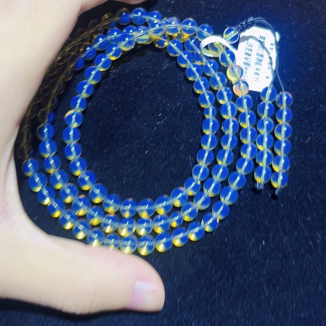 爱***伊蓝珀未镶嵌珠宝奇石6mm108