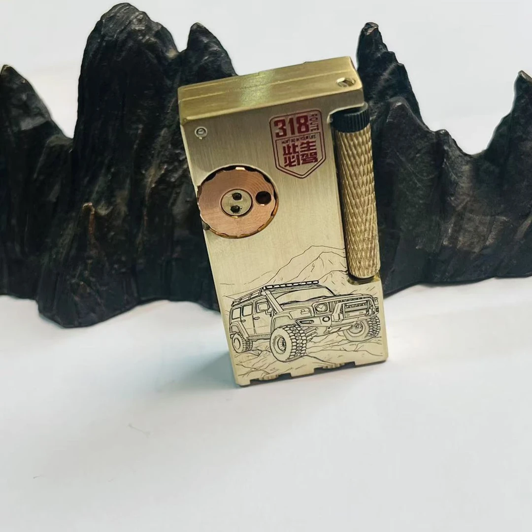 帕伽尼 黄铜 抬臂机 318此生必驾  手工填彩 紫铜火石仓 打火机