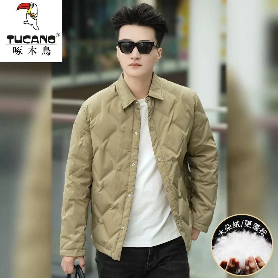 TUCANO/啄木鳥【羽绒服】冬季男士设计款商务休闲薄款翻领时尚压花