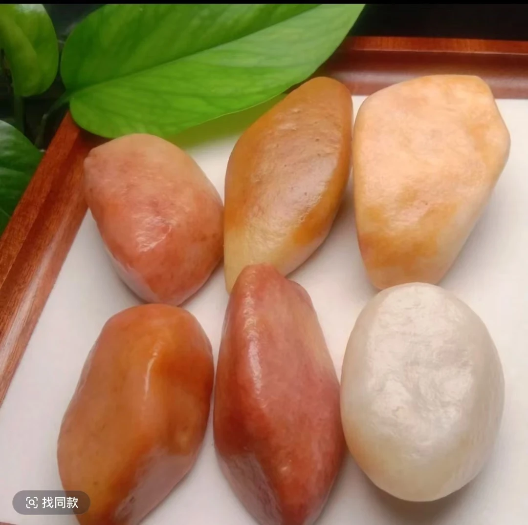 新疆戈壁三彩盆景石 黄蜡石 泥石 （一物一拍）