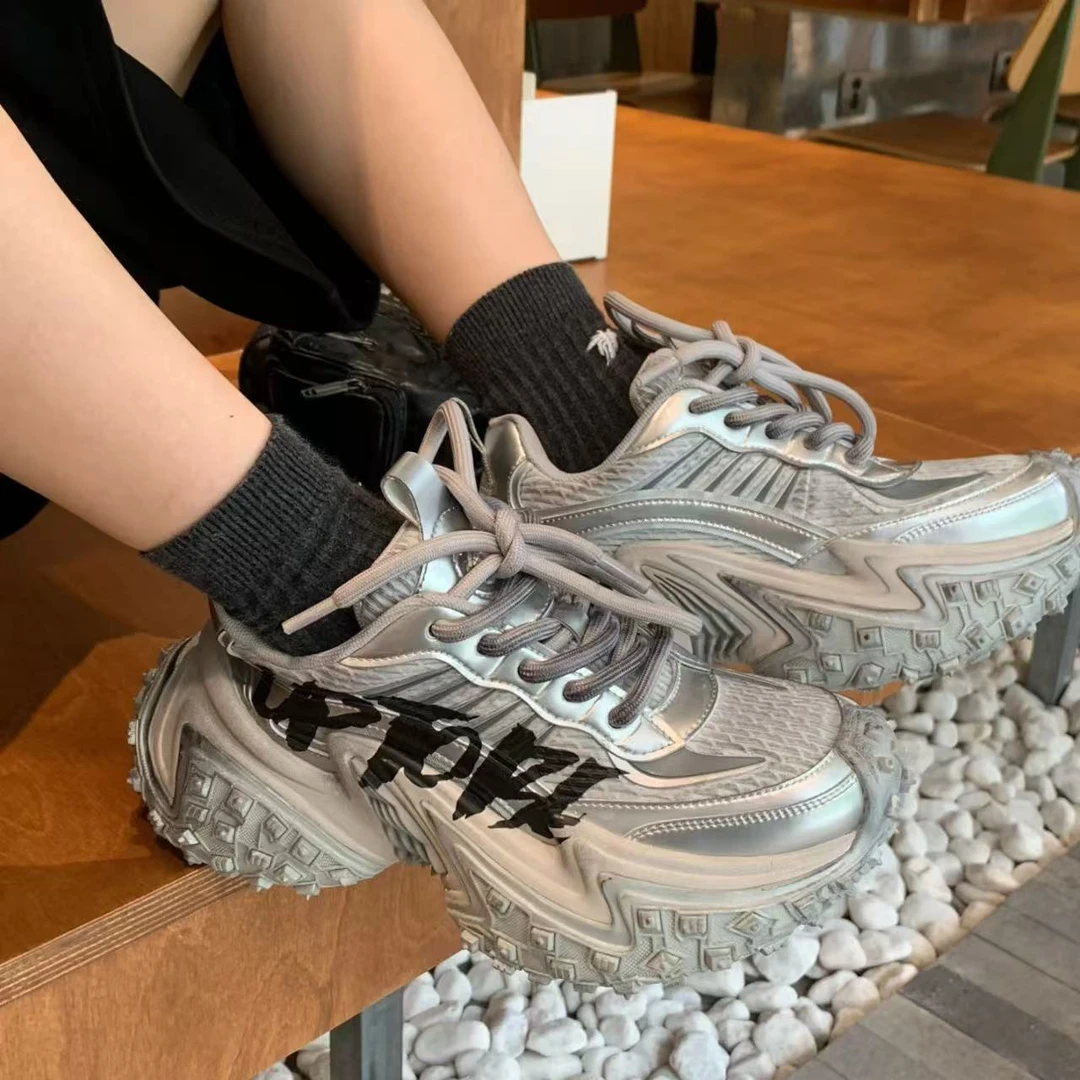 现货C12｜废土机能“拾荒者”情侣款涂鸦轮胎鞋｜标准尺码｜40202