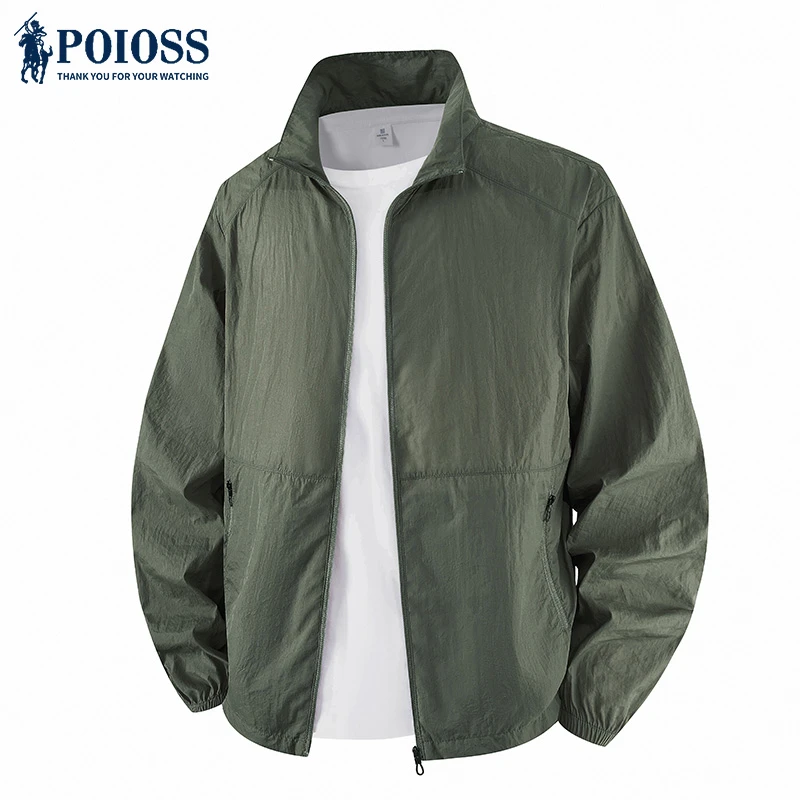 POLOSS高登保罗男士防晒衣2025新款夏季防紫外线宽松休闲薄款外套