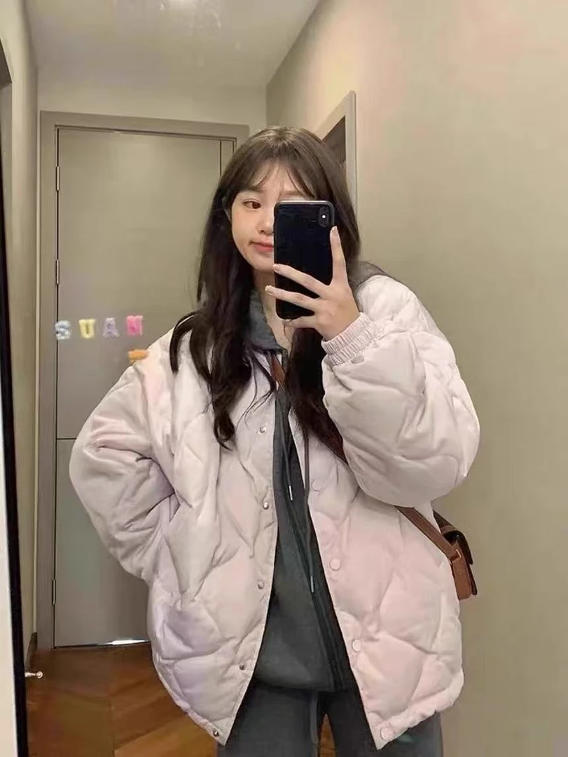 新款定格面棉服厚实保暖学生时尚宽松加厚韩版春季休闲