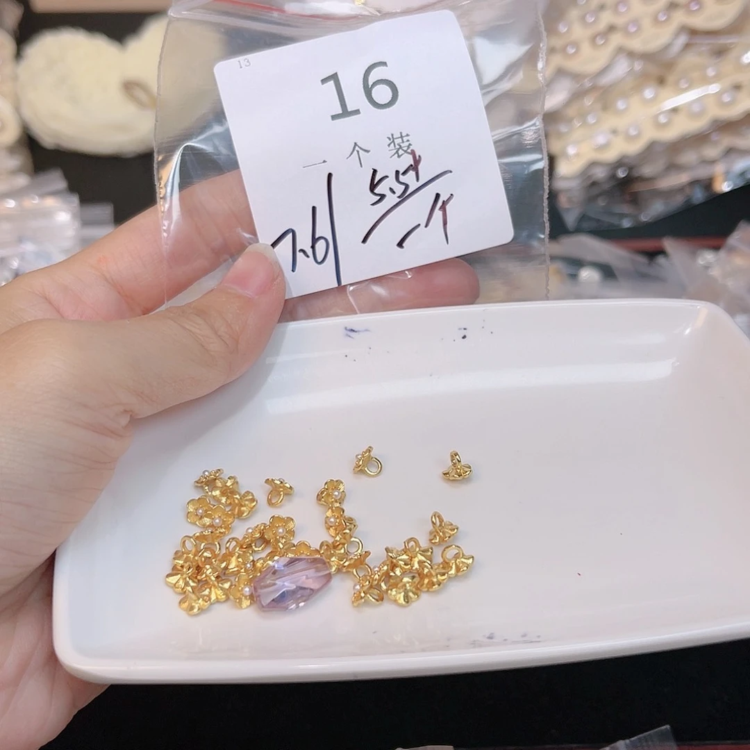 紫晶珠宝半成品银S925镀金镶嵌16