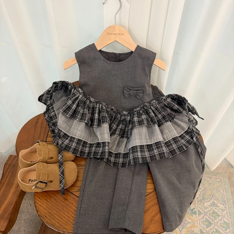 25134TZ马甲套装两件套鱼子酱品牌女童童装