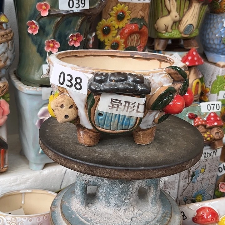 粗陶材质多肉花盆