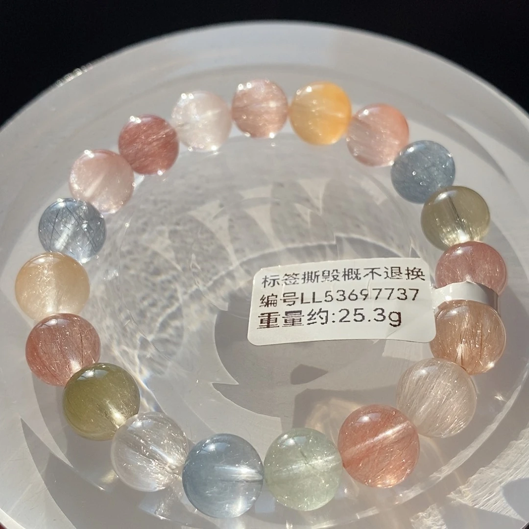 水晶手链未镶嵌抹*?F彩兔毛10