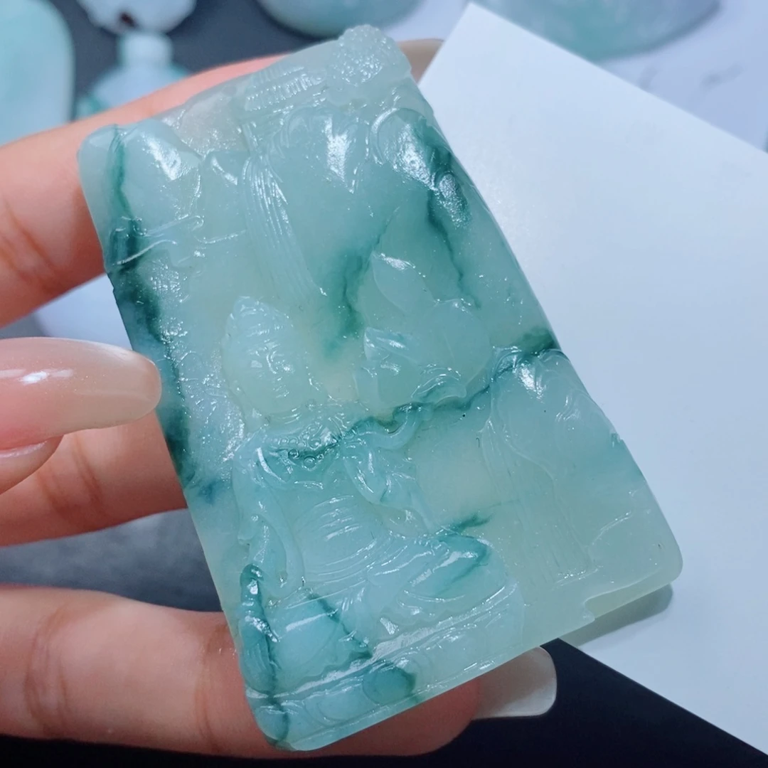 定制翡翠未镶嵌定制毛货翡翠挂件