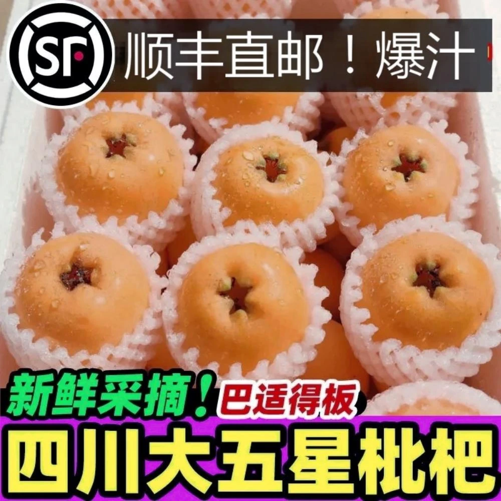 【顺丰发货】 四川大五星枇杷现摘新鲜多汁孕妇水果现摘现发速运