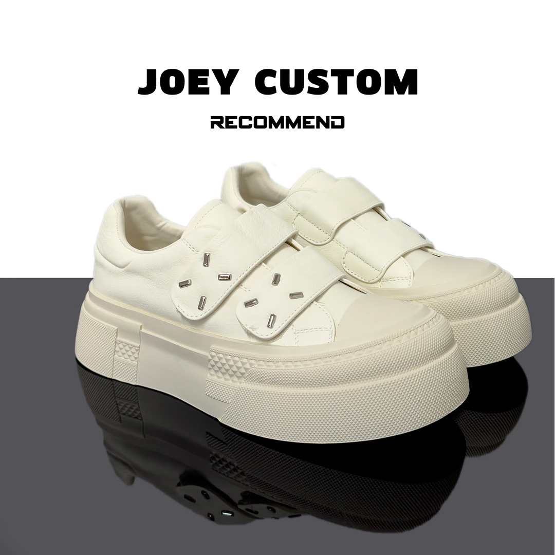 JOEY | 2025夏款学院风魔术贴真皮轻便板鞋女个性洋气潮鞋 0901