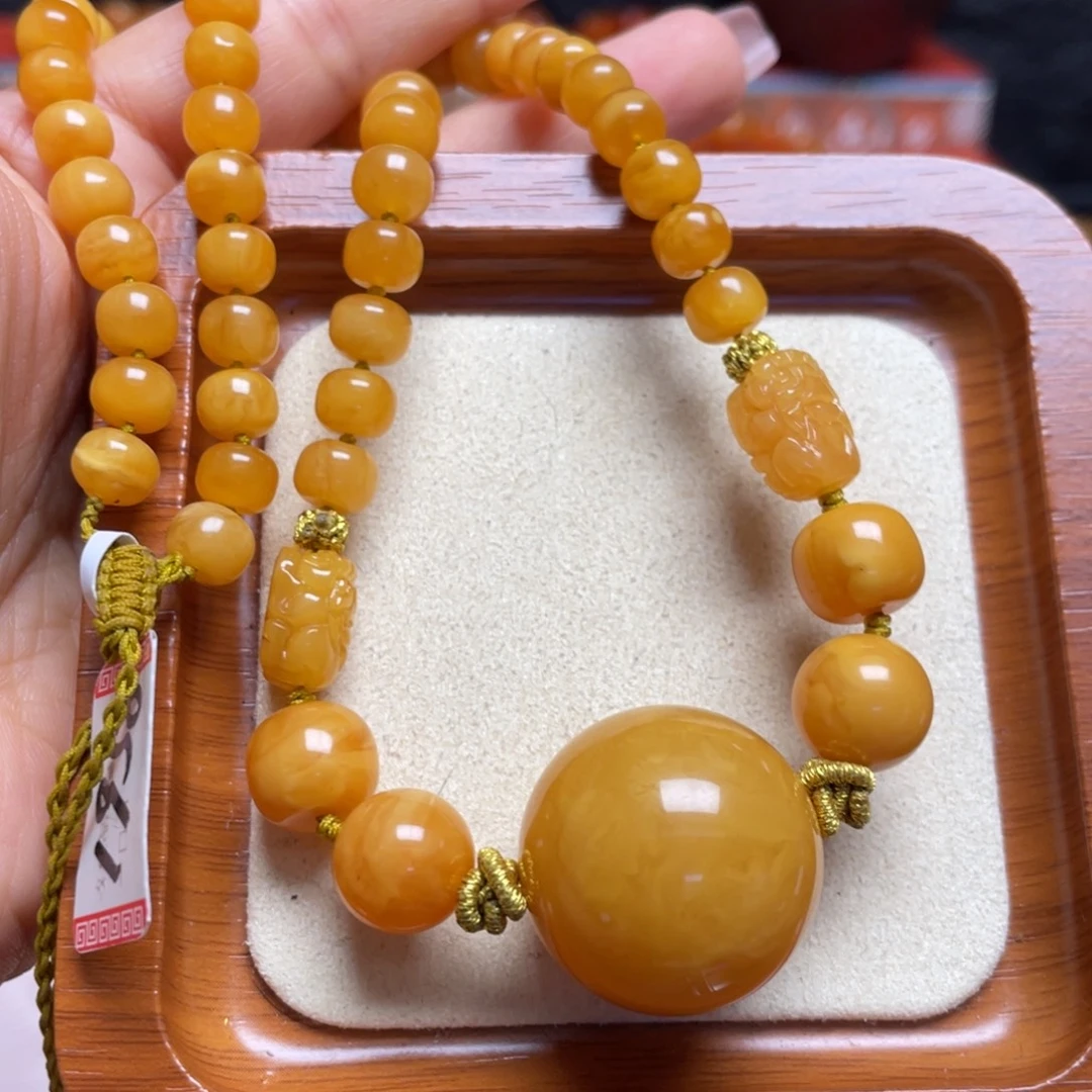 蜜蜡颈饰未镶嵌项链