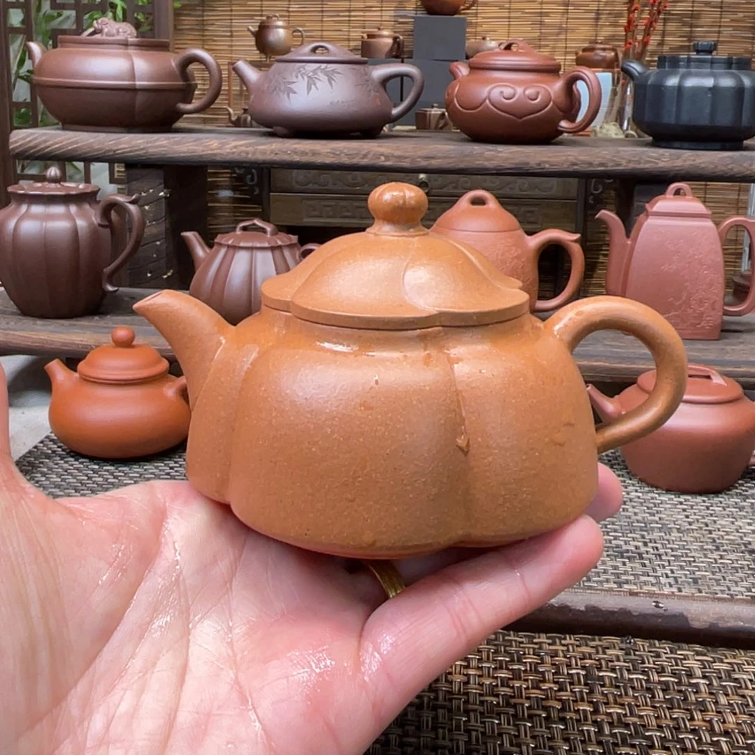 紫砂茶壶宜兴原矿紫砂手工制150