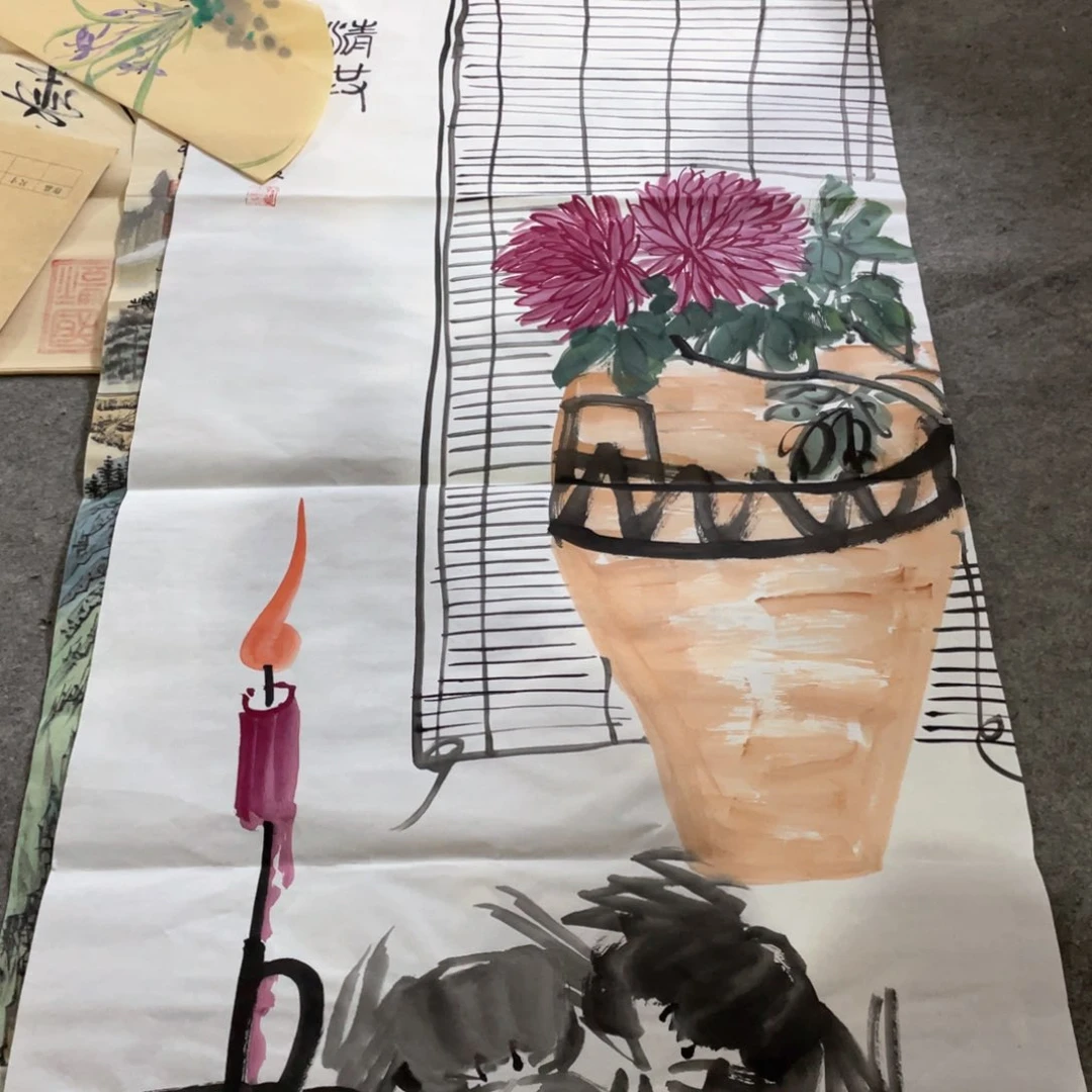 国画国画作品画心一张