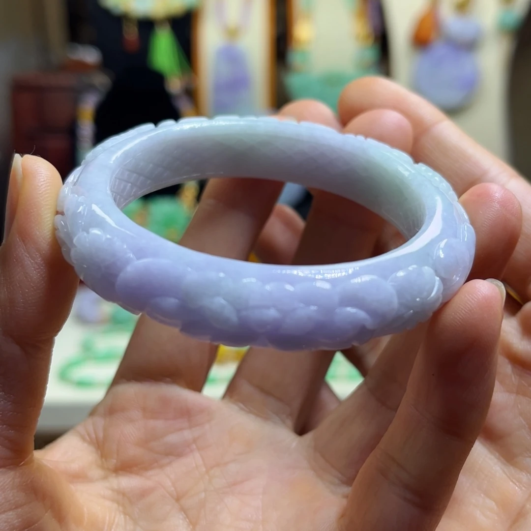 翡翠未镶嵌颈饰天然翡翠手镯52.2