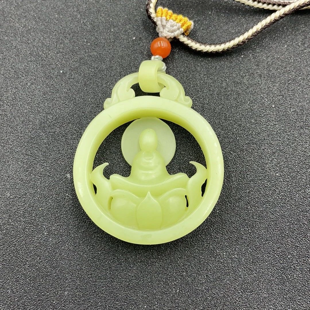 BY0205FWY172 和田玉无相佛挂件