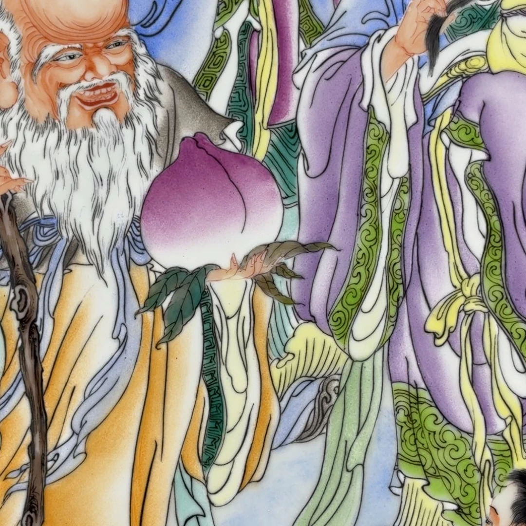 波***瓶粉彩人物故事陶瓷瓶