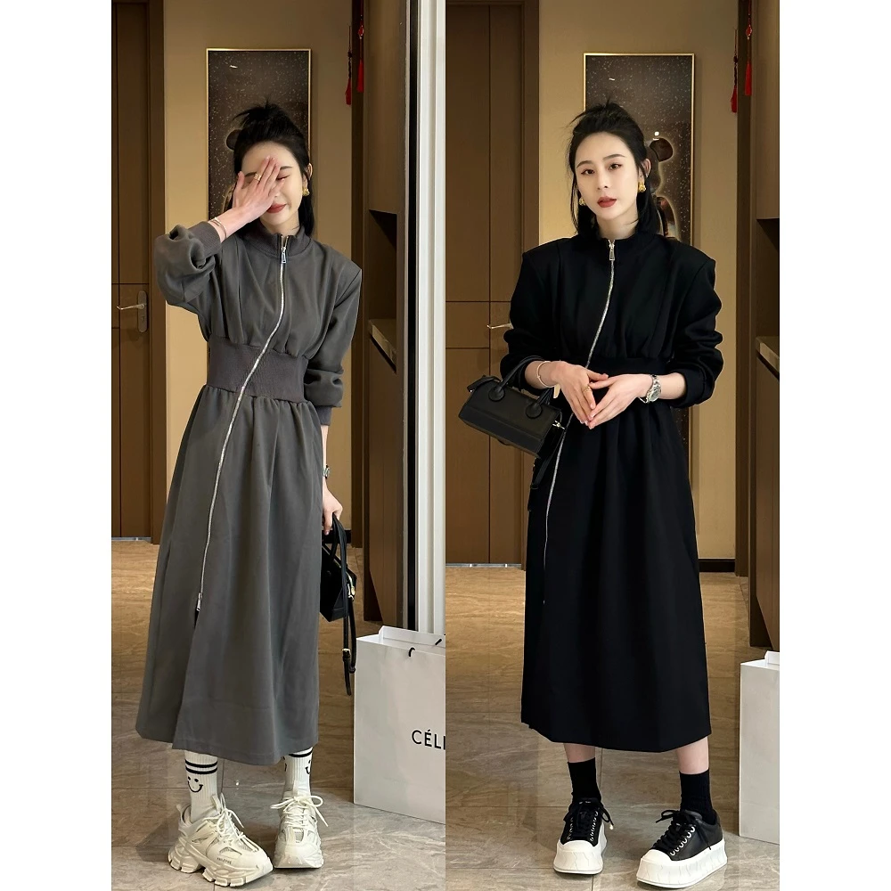 年终大促  时尚休闲收腰拉链针织连衣裙J99931155