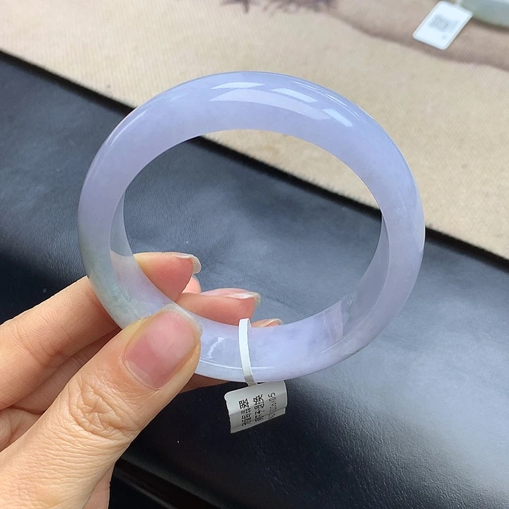翡翠未镶嵌手镯紫色